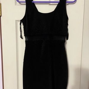 Black shirt evening dress